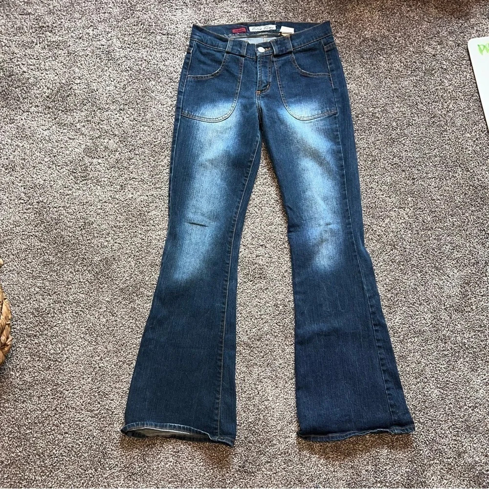 Vintage Paris Blue Dark Wash Flare Jeans Size 5 ❤️